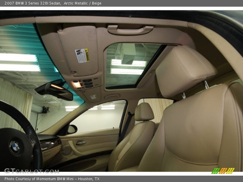 Arctic Metallic / Beige 2007 BMW 3 Series 328i Sedan