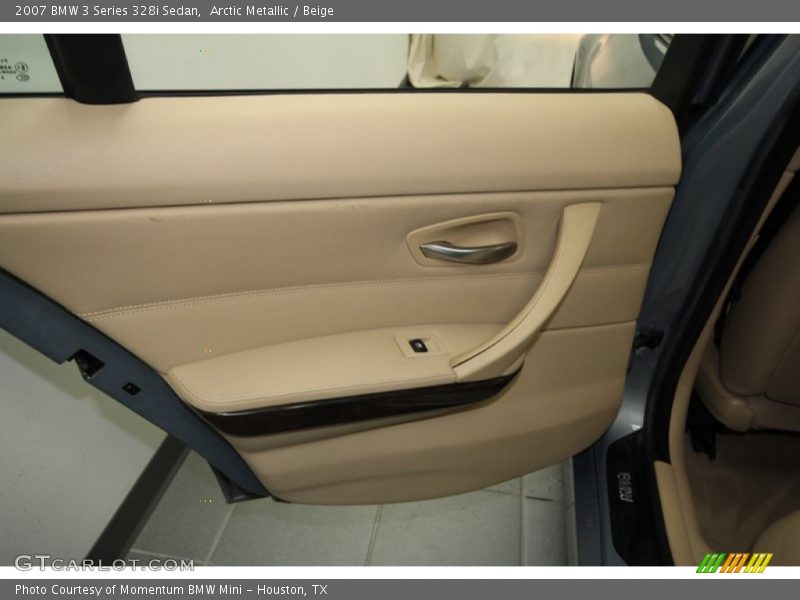 Arctic Metallic / Beige 2007 BMW 3 Series 328i Sedan