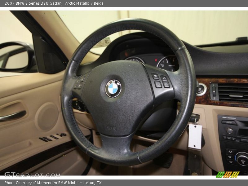 Arctic Metallic / Beige 2007 BMW 3 Series 328i Sedan