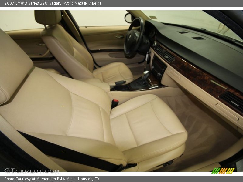 Arctic Metallic / Beige 2007 BMW 3 Series 328i Sedan