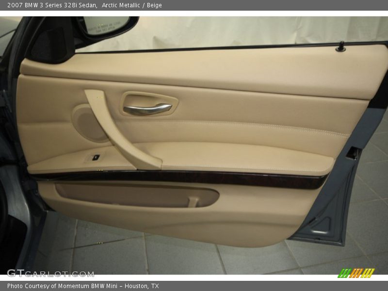 Arctic Metallic / Beige 2007 BMW 3 Series 328i Sedan