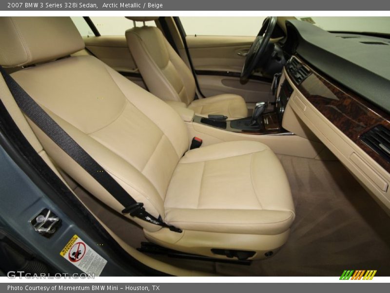 Arctic Metallic / Beige 2007 BMW 3 Series 328i Sedan