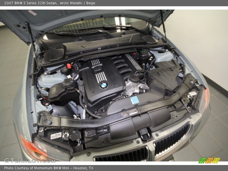 Arctic Metallic / Beige 2007 BMW 3 Series 328i Sedan