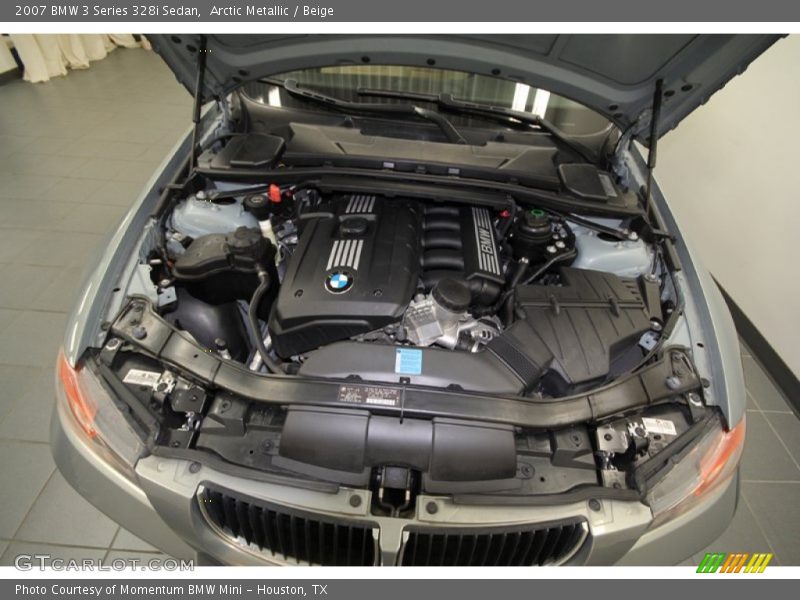 Arctic Metallic / Beige 2007 BMW 3 Series 328i Sedan
