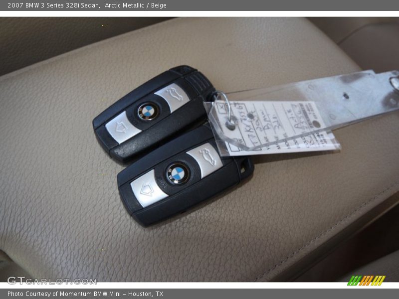 Arctic Metallic / Beige 2007 BMW 3 Series 328i Sedan