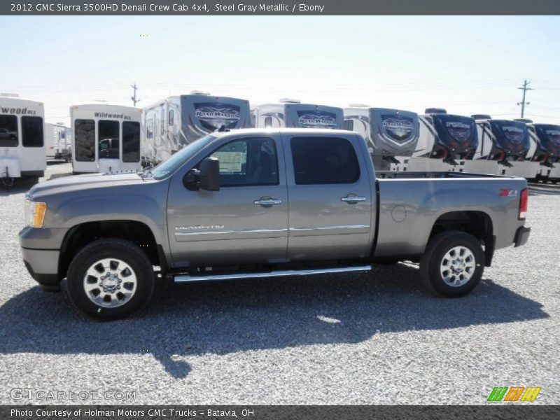 Steel Gray Metallic / Ebony 2012 GMC Sierra 3500HD Denali Crew Cab 4x4