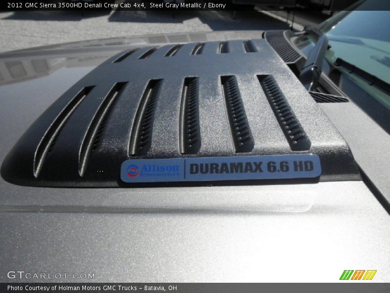 Steel Gray Metallic / Ebony 2012 GMC Sierra 3500HD Denali Crew Cab 4x4
