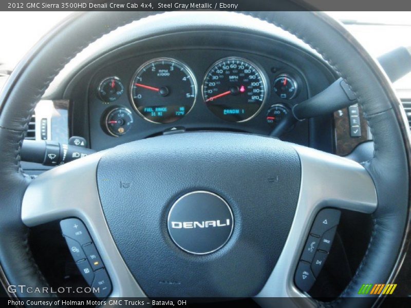 Steel Gray Metallic / Ebony 2012 GMC Sierra 3500HD Denali Crew Cab 4x4