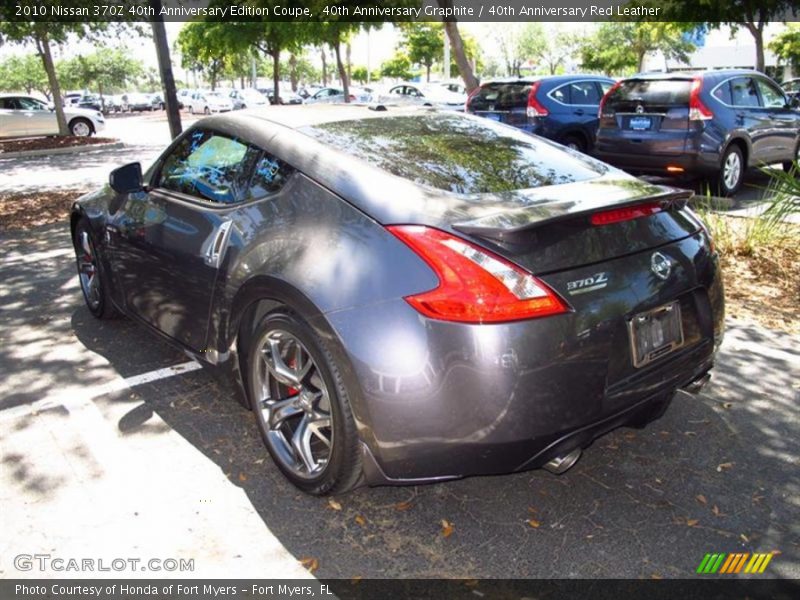 40th Anniversary Graphite / 40th Anniversary Red Leather 2010 Nissan 370Z 40th Anniversary Edition Coupe