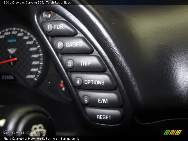 Controls of 2001 Corvette Z06