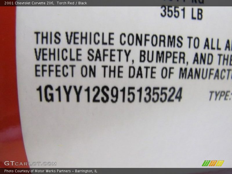 Torch Red / Black 2001 Chevrolet Corvette Z06