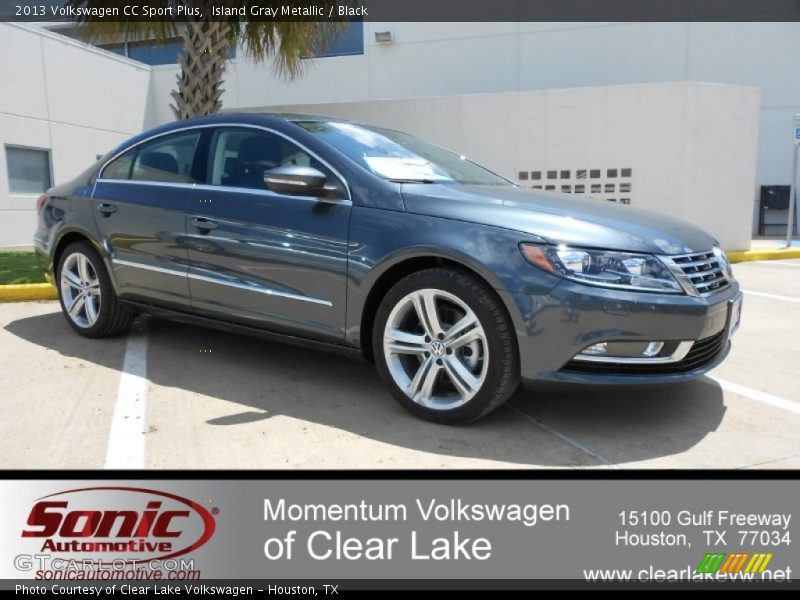 Island Gray Metallic / Black 2013 Volkswagen CC Sport Plus