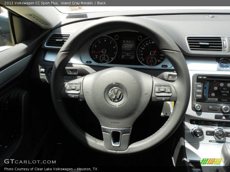 Island Gray Metallic / Black 2013 Volkswagen CC Sport Plus