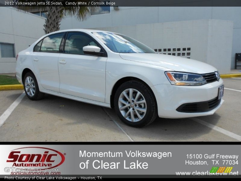 Candy White / Cornsilk Beige 2012 Volkswagen Jetta SE Sedan