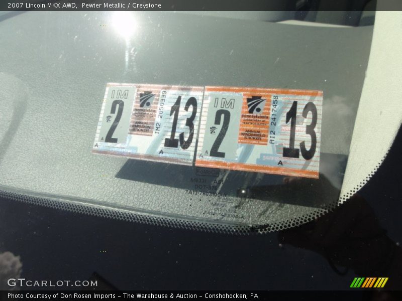 Pewter Metallic / Greystone 2007 Lincoln MKX AWD