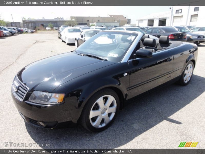 Brilliant Black / Ebony 2006 Audi A4 3.0 quattro Cabriolet