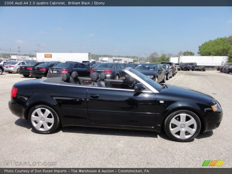 Brilliant Black / Ebony 2006 Audi A4 3.0 quattro Cabriolet