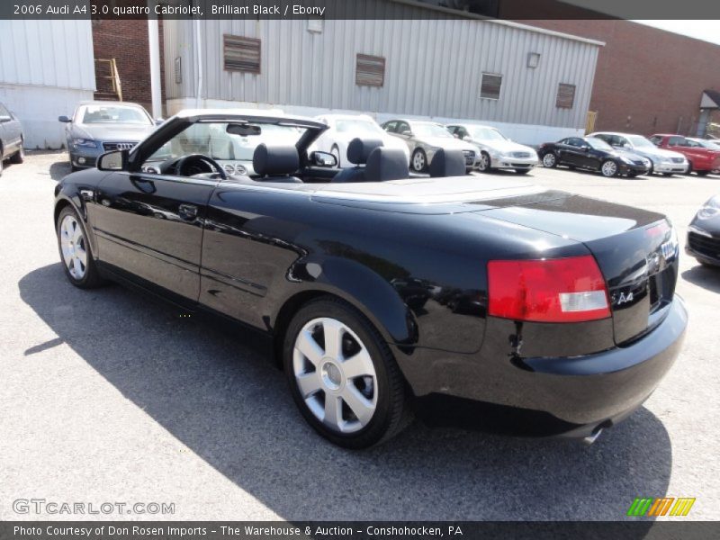 Brilliant Black / Ebony 2006 Audi A4 3.0 quattro Cabriolet