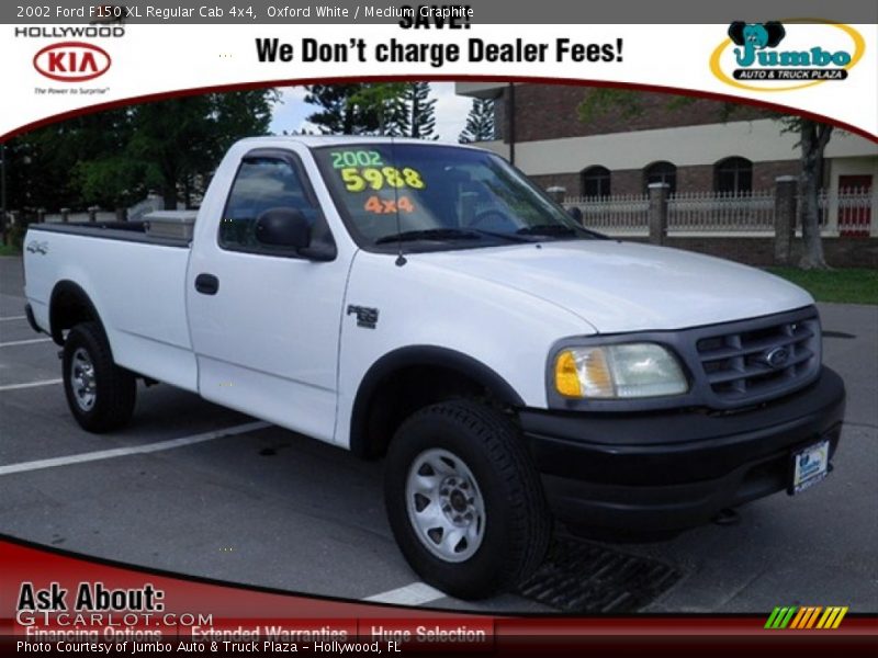 Oxford White / Medium Graphite 2002 Ford F150 XL Regular Cab 4x4