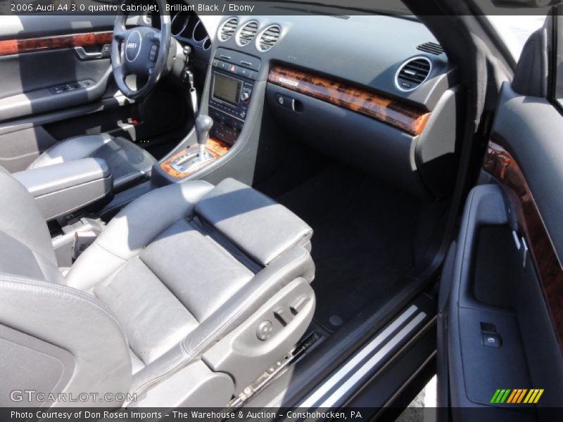 Brilliant Black / Ebony 2006 Audi A4 3.0 quattro Cabriolet