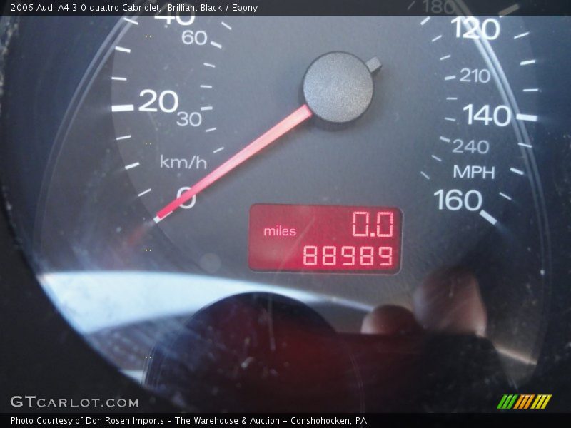 Brilliant Black / Ebony 2006 Audi A4 3.0 quattro Cabriolet