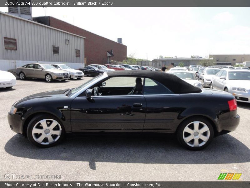 Brilliant Black / Ebony 2006 Audi A4 3.0 quattro Cabriolet