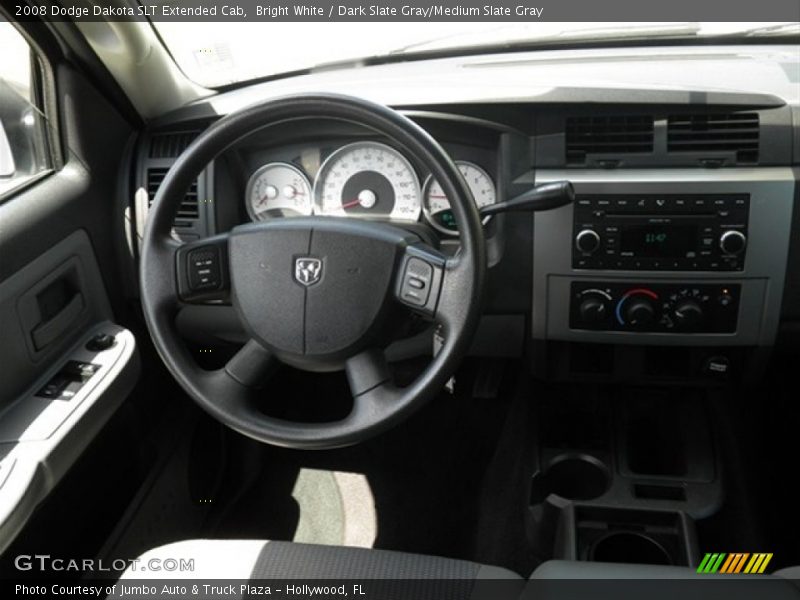 Bright White / Dark Slate Gray/Medium Slate Gray 2008 Dodge Dakota SLT Extended Cab