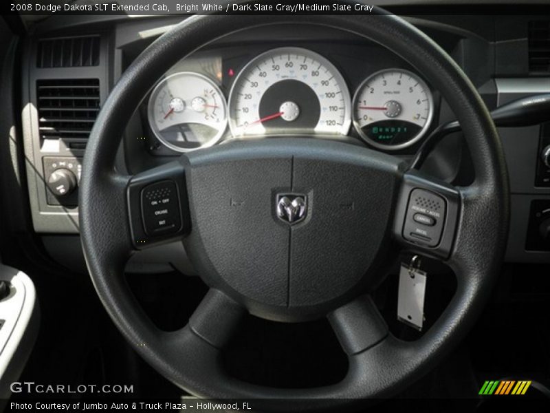 Bright White / Dark Slate Gray/Medium Slate Gray 2008 Dodge Dakota SLT Extended Cab