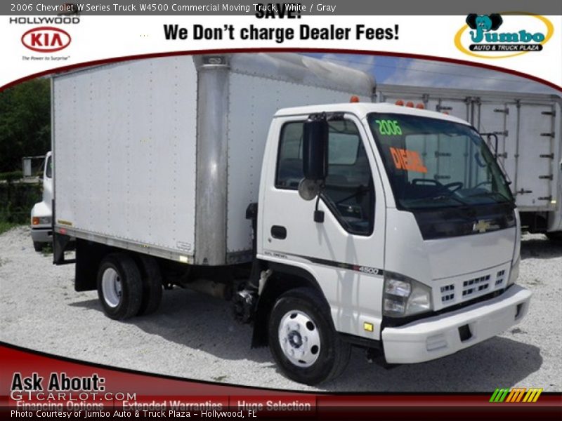 White / Gray 2006 Chevrolet W Series Truck W4500 Commercial Moving Truck
