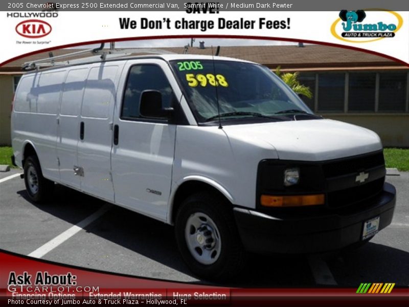 Summit White / Medium Dark Pewter 2005 Chevrolet Express 2500 Extended Commercial Van