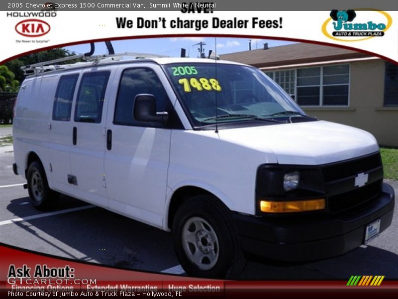 Summit White / Neutral 2005 Chevrolet Express 1500 Commercial Van