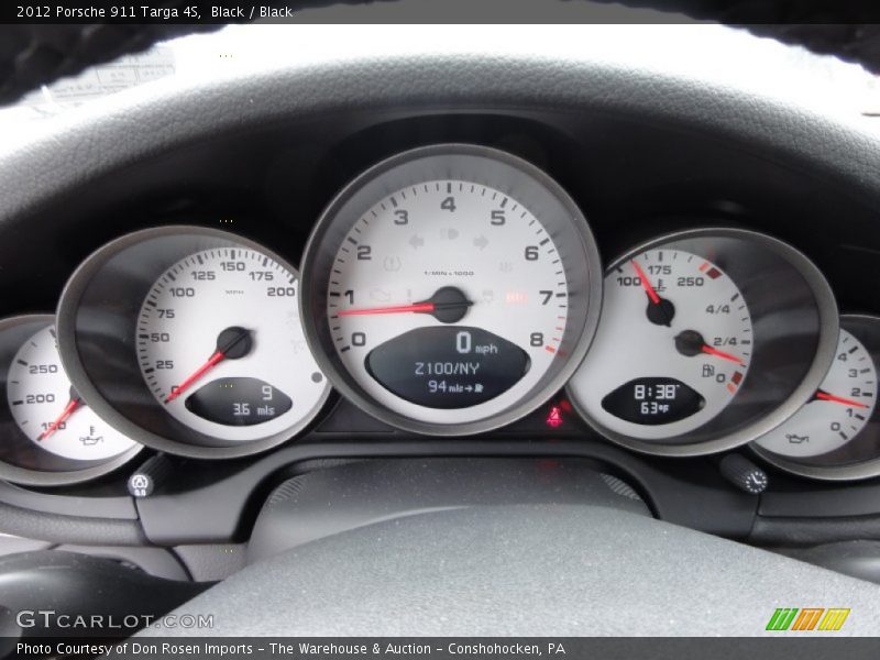  2012 911 Targa 4S Targa 4S Gauges