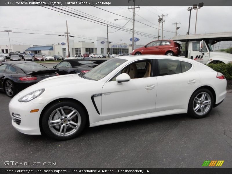 Carrara White / Luxor Beige 2012 Porsche Panamera S Hybrid