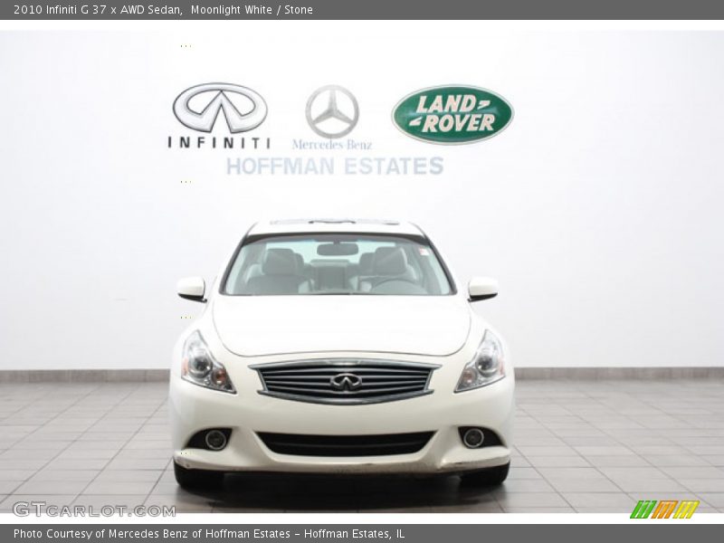 Moonlight White / Stone 2010 Infiniti G 37 x AWD Sedan