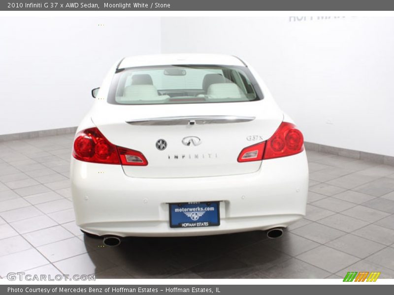 Moonlight White / Stone 2010 Infiniti G 37 x AWD Sedan