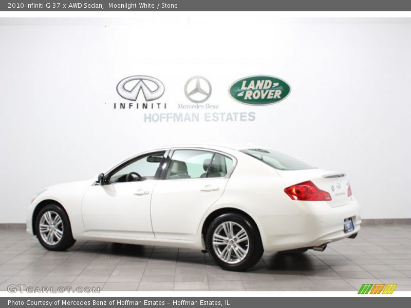 Moonlight White / Stone 2010 Infiniti G 37 x AWD Sedan