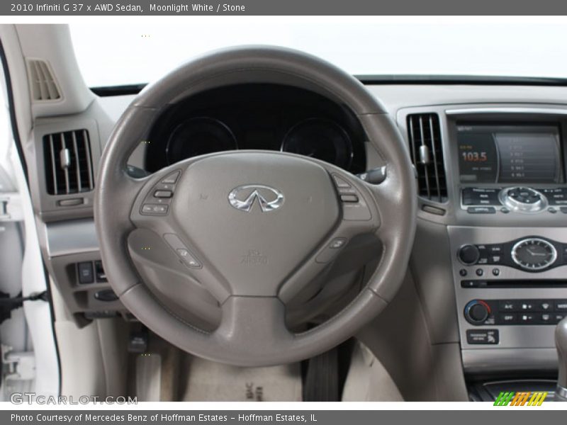 Moonlight White / Stone 2010 Infiniti G 37 x AWD Sedan