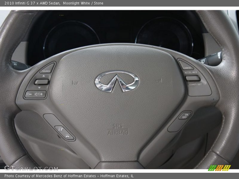 Moonlight White / Stone 2010 Infiniti G 37 x AWD Sedan
