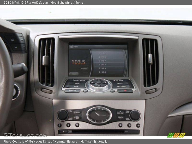 Moonlight White / Stone 2010 Infiniti G 37 x AWD Sedan