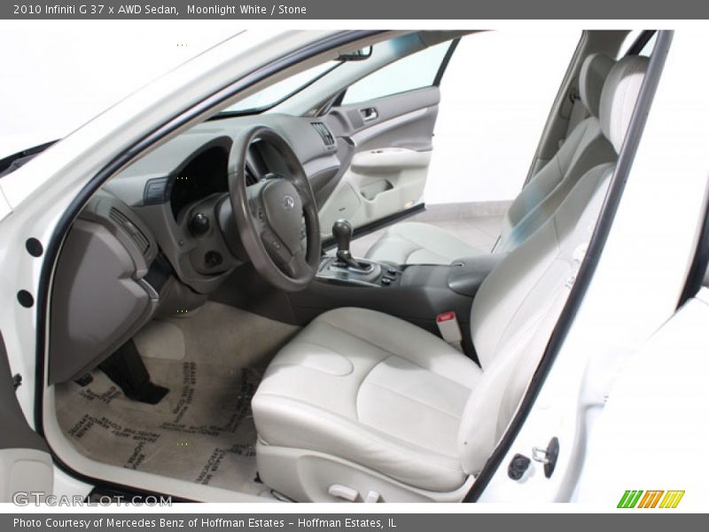 Moonlight White / Stone 2010 Infiniti G 37 x AWD Sedan