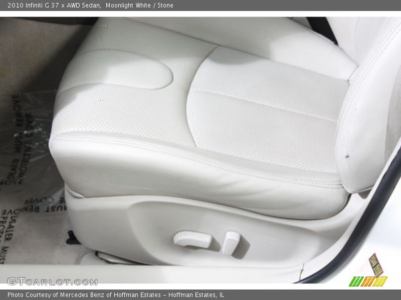 Moonlight White / Stone 2010 Infiniti G 37 x AWD Sedan