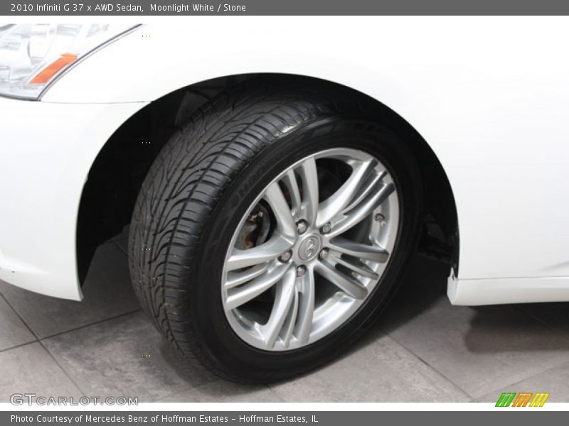 Moonlight White / Stone 2010 Infiniti G 37 x AWD Sedan