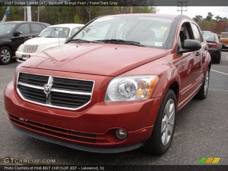 Sunburst Orange Pearl / Pastel Slate Gray 2007 Dodge Caliber SXT