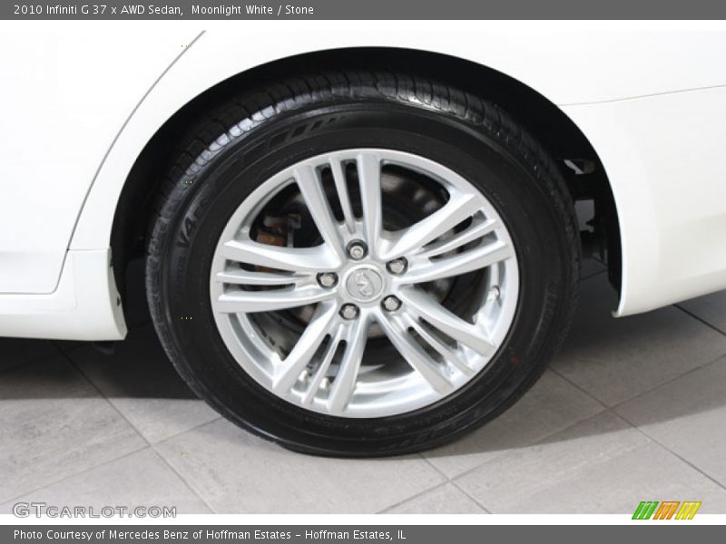 Moonlight White / Stone 2010 Infiniti G 37 x AWD Sedan