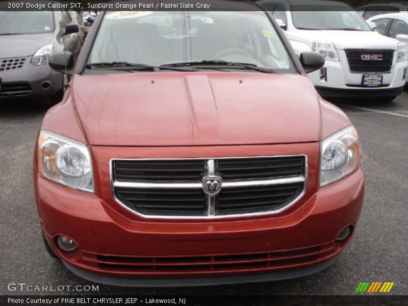 Sunburst Orange Pearl / Pastel Slate Gray 2007 Dodge Caliber SXT