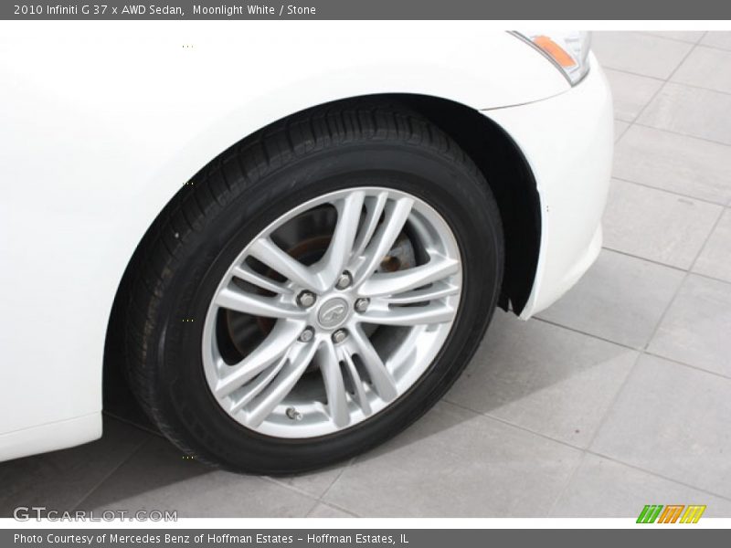 Moonlight White / Stone 2010 Infiniti G 37 x AWD Sedan