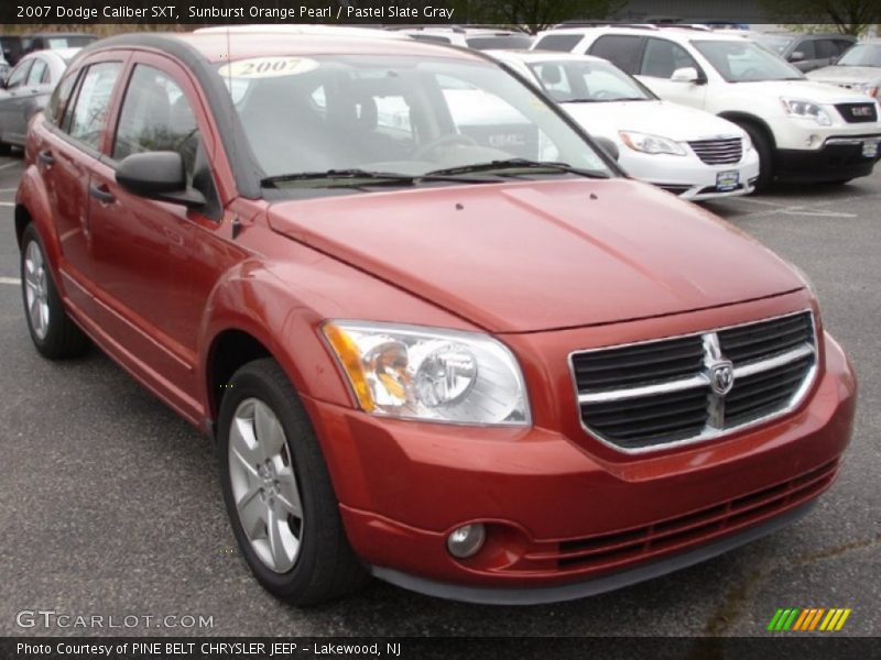 Sunburst Orange Pearl / Pastel Slate Gray 2007 Dodge Caliber SXT