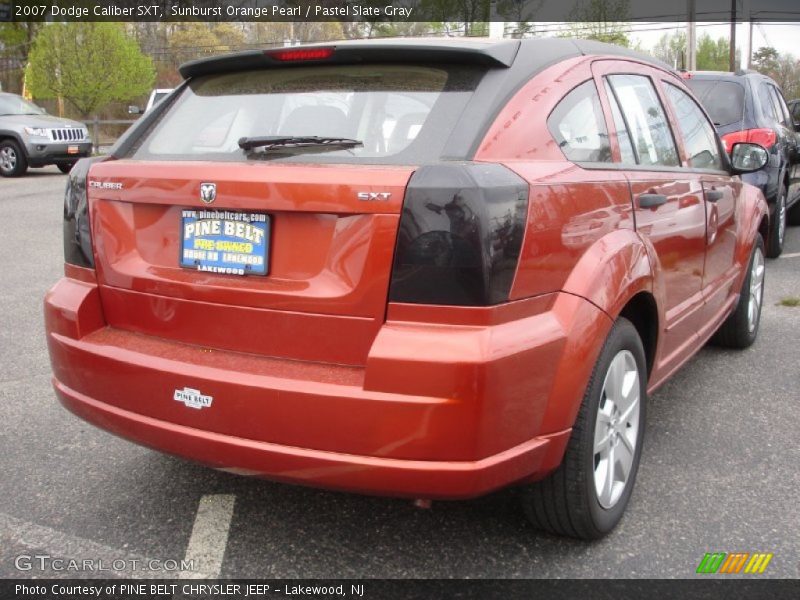 Sunburst Orange Pearl / Pastel Slate Gray 2007 Dodge Caliber SXT