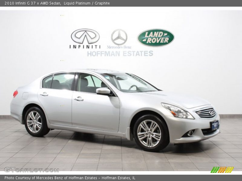 Liquid Platinum / Graphite 2010 Infiniti G 37 x AWD Sedan