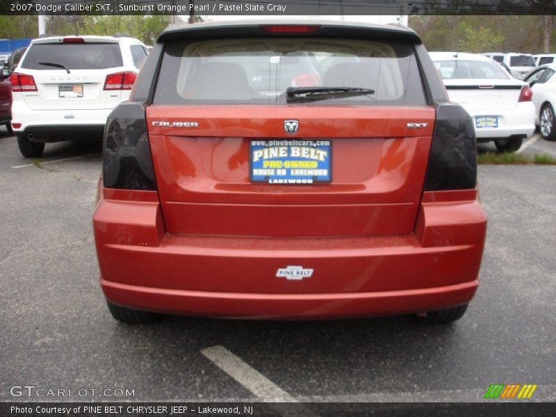 Sunburst Orange Pearl / Pastel Slate Gray 2007 Dodge Caliber SXT